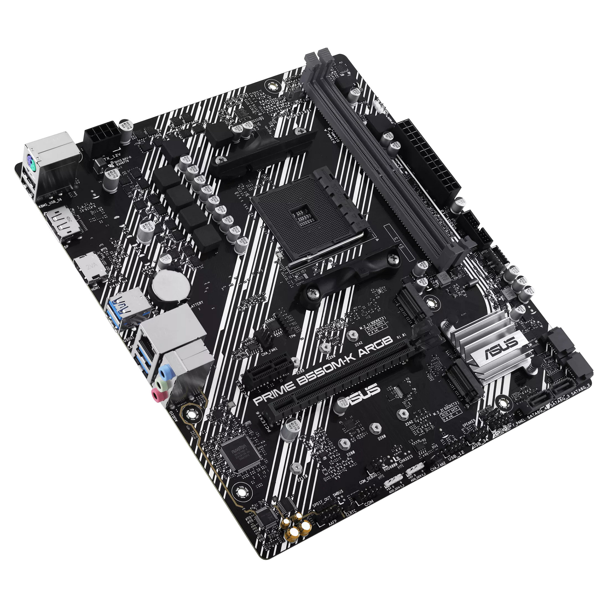 Pllakë Amë AMD AM4 ASUS PRIME B550M-K ARGB / DDR4 / mATX / HDMI+DP - 5