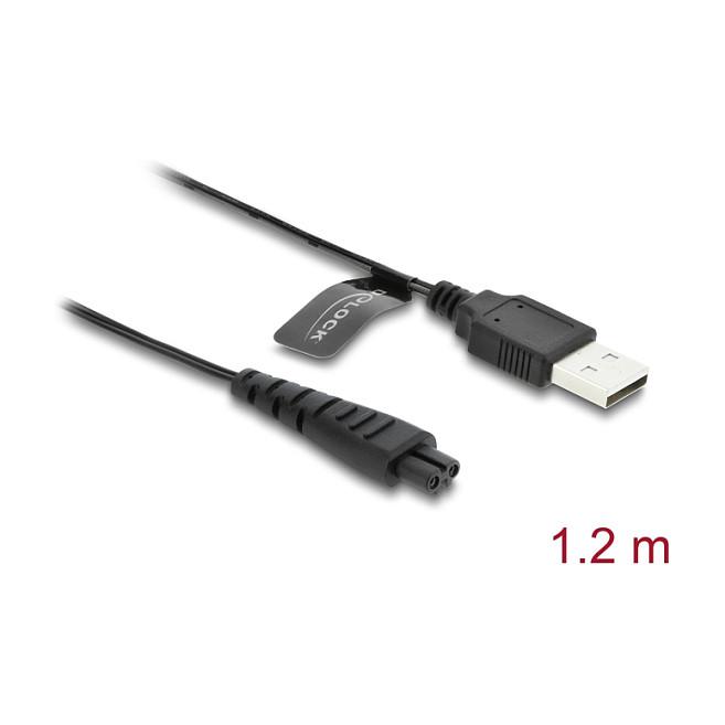 Kabllo karikimi USB për makinë e rrojës DeLOCK 90985 / USB-A / 2-Pin / 1.2 m / 5 V – Zezë - 2