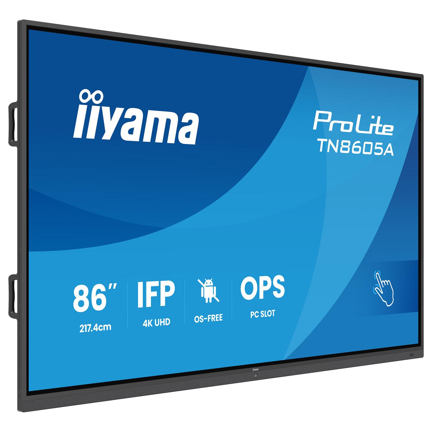 Interaktiv (Smart Board) iiyama ProLite TN8605A-B1AG, 85.6", 4K UHD, IPS, HDMI, USB-C - Zezë - 2