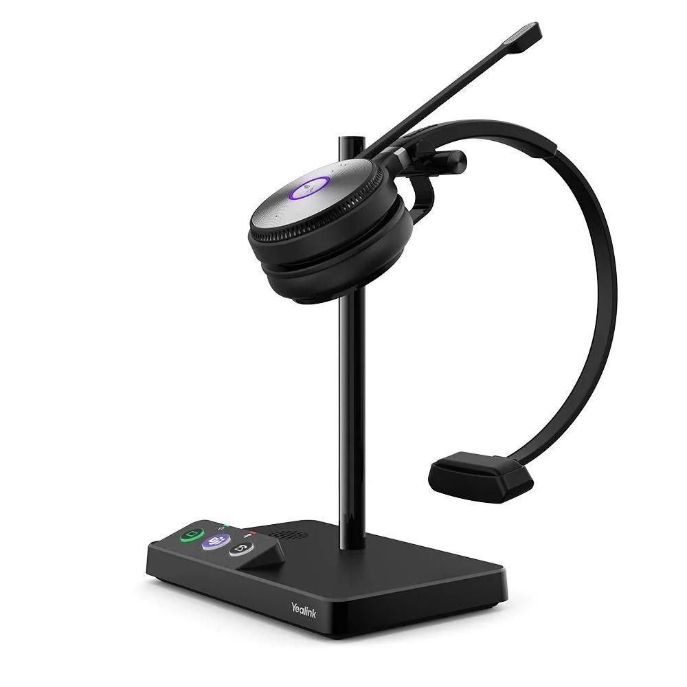 Kufje pa kabllo Yealink WH62 Mono UC, 1308005, DECT, USB, 28mm, deri 13 Orë, me Stativ - Zezë - 1