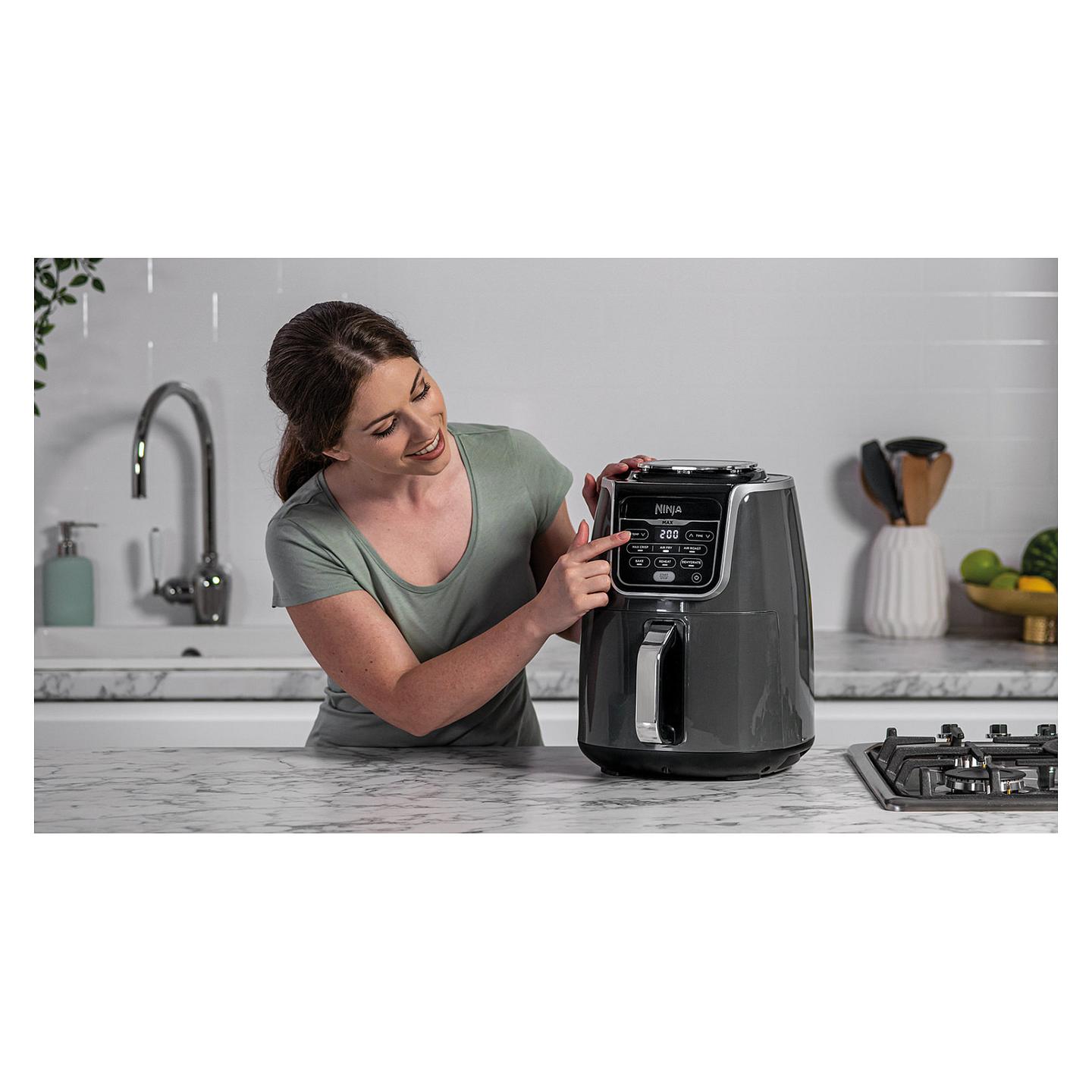 Fryer Ninja MAX / AF160EU / 5.2L / 1750W / 6 Programe / 40–240°C / Digital Timer / Ceramic Coating – Gri/Zezë - 11