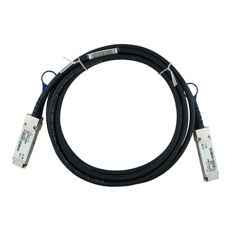 Kabllo DAC BlueOptics QSFP-100G-C1M-BL, 100 Gbps, QSFP28 në QSFP28, 1 m - Zezë