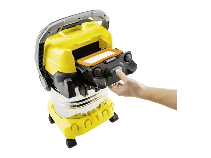 Fshesë me Vakum Kärcher WD 5 Control S 25/5/22 / Wet & Dry / 1200W / 25L / 280W / 260mbar / 70L/s / 2-in-1 Remote Control / Blower – Verdhë/Argjend/Zezë - 2
