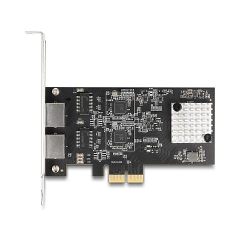 Karta të Rrjetit Delock 81261 / PCIe 3.0 x2 / 2x 5 Gigabit LAN RJ45 / 5Gbps / Realtek RTL8126 / Low Profile - 3