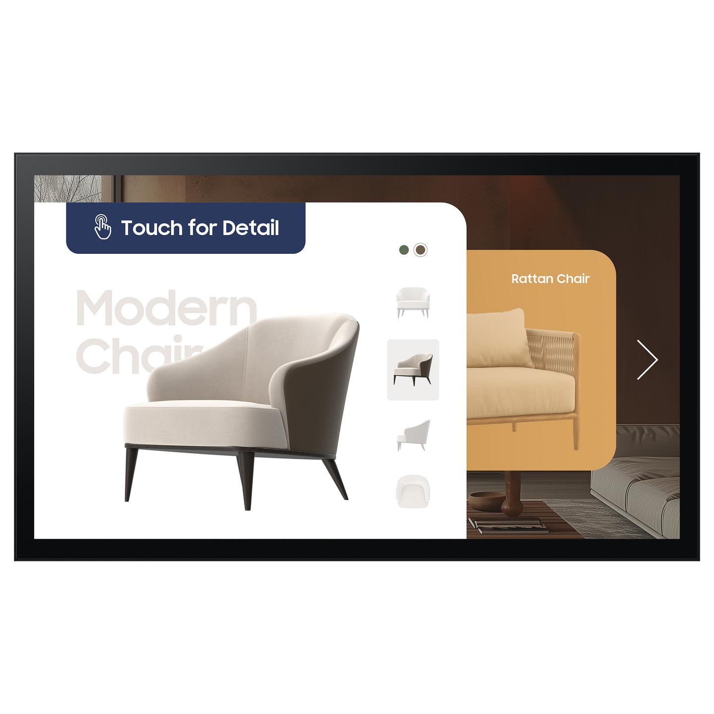 Digital Signage Samsung QM32C-T, 32", Full HD, VA, Touch, 300 nits, 3× HDMI, 2× USB - Zezë