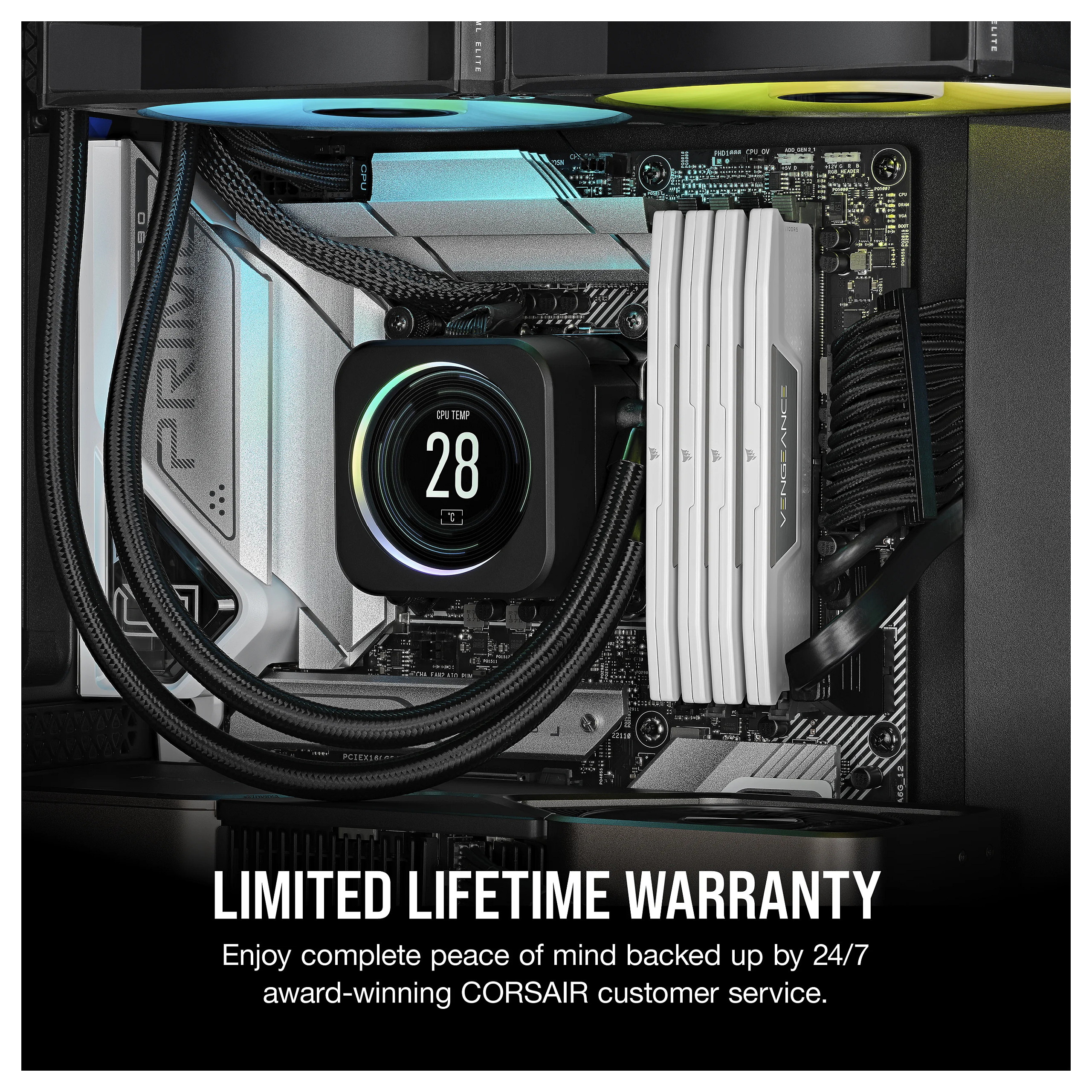 RAM Memorie DDR5 CORSAIR DIMM Kit 64 GB / 6000 MT/s – CL30 – VENGEANCE / Bardhë - 12
