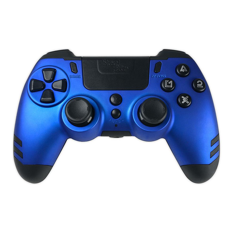 Kontroller për Sony Steelplay Slim Pack JVAMUL00153, Wireless, 2.4GHz, PS3, PS4 – Blu/Zezë