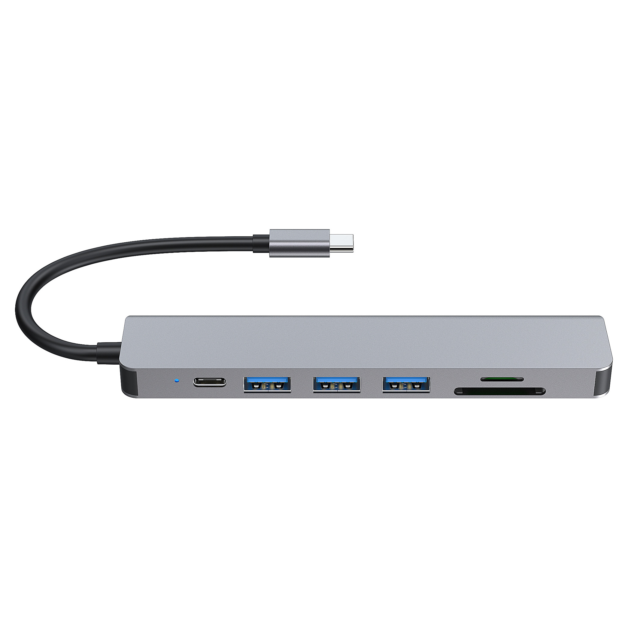 Docking Station Equip USB-C / HDMI / 3x USB 3.0 / SD & TF / 100W PD / Kabllo 25cm - Hiri - 4