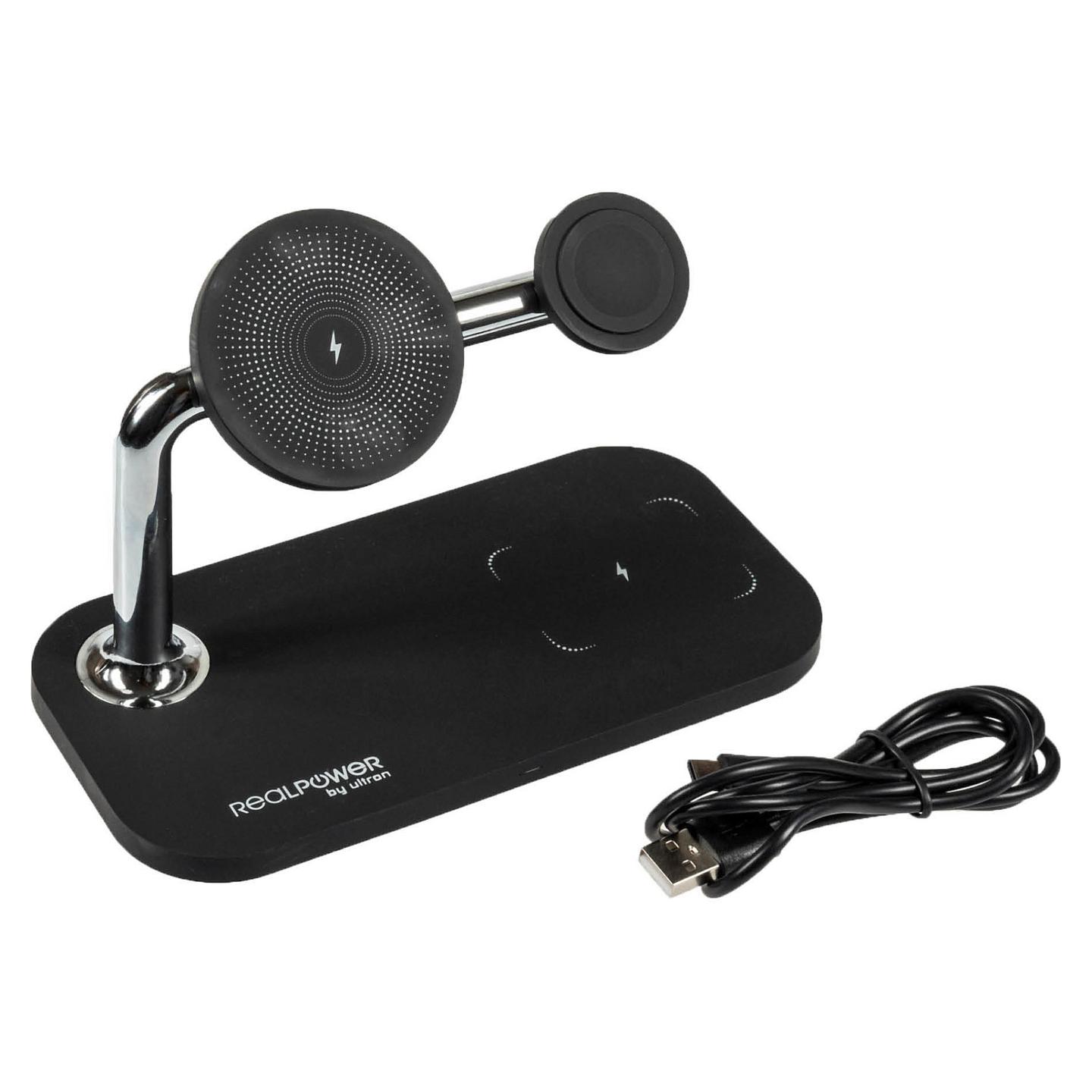 Karikues RealPower ChargeAIR Mag / MagSafe / Karikim Wireless / 15W / 3 pajisje – Zezë - 3