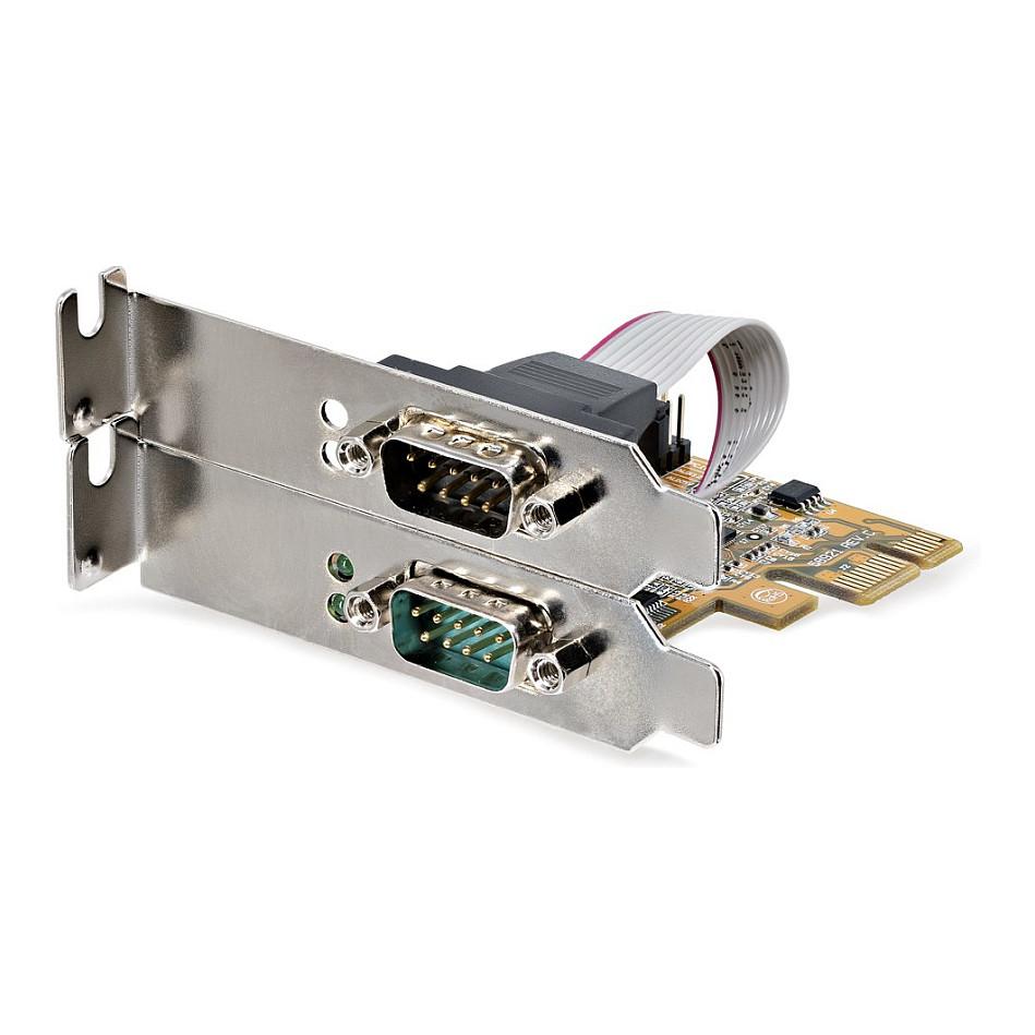 Kartë Zgjerimi StarTech.com 21050-PC-SERIAL-LP, PCIe 2.0 x1, 2x Serial RS-232 DB9, 921.6 Kbps - Verdhë - 7