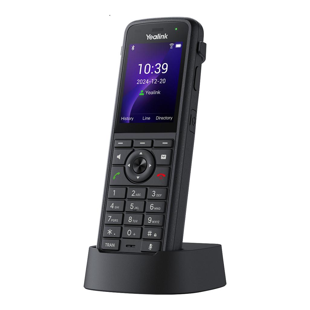 Telefon VoIP Yealink AX86R, Wi-Fi 6, ekran 2.4" TFT me ngjyra, IP67 - Zezë - 2