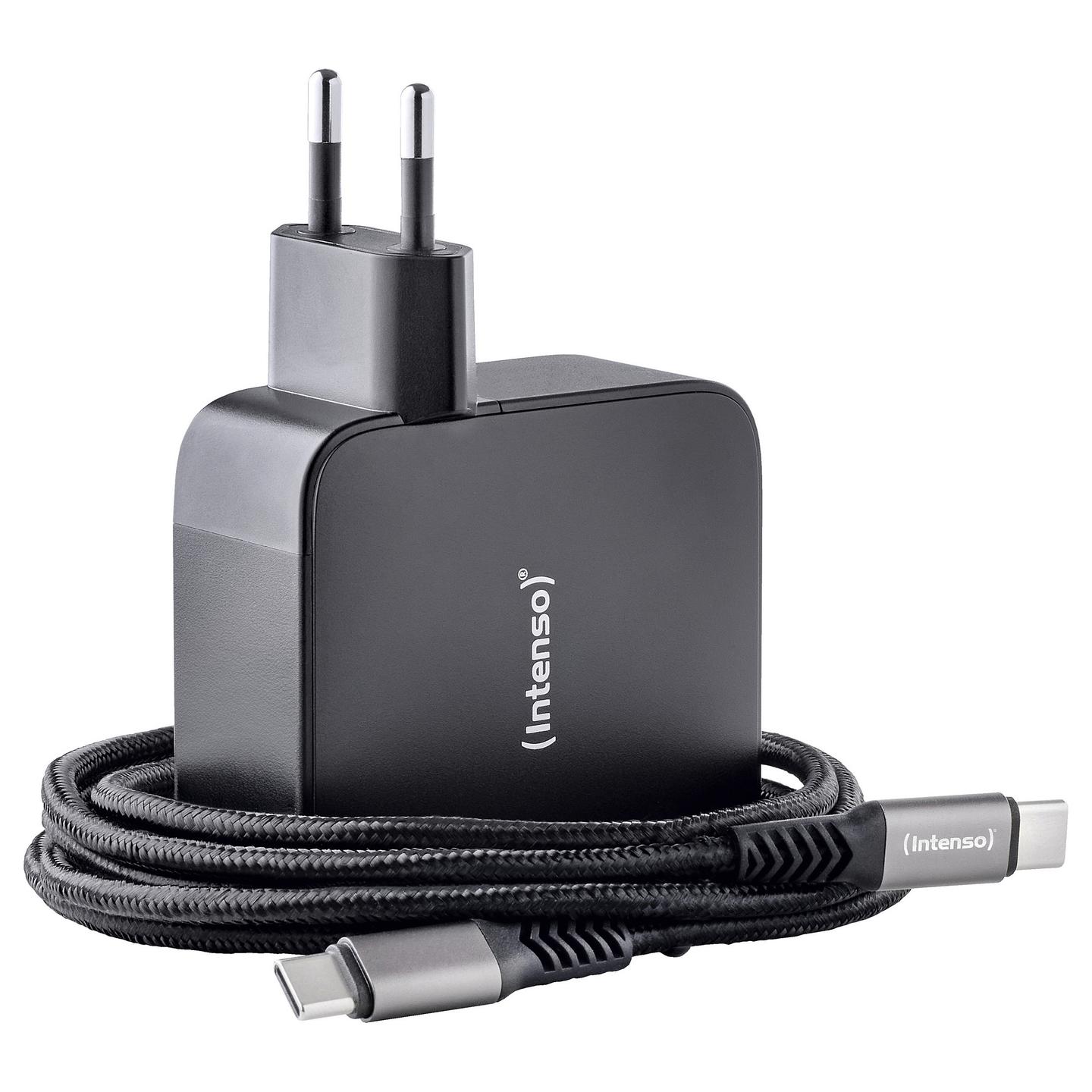 Karikues Intenso Energy Adapter W140A3C GaN, 140W, USB-C, Kabllo USB-C 2m - Zezë - 4