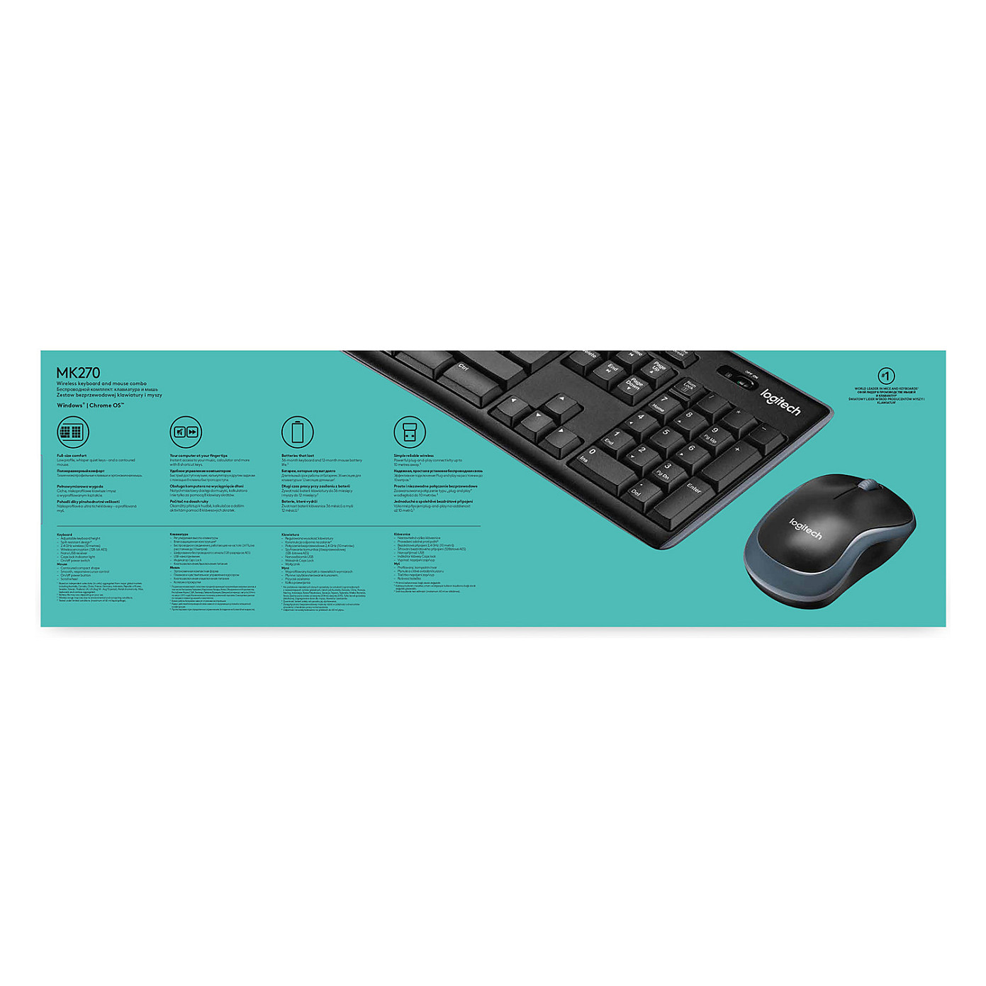 Combo (Tastierë & Maus) Logitech MK270 Wireless Combo / QWERTY - Zezë - 11