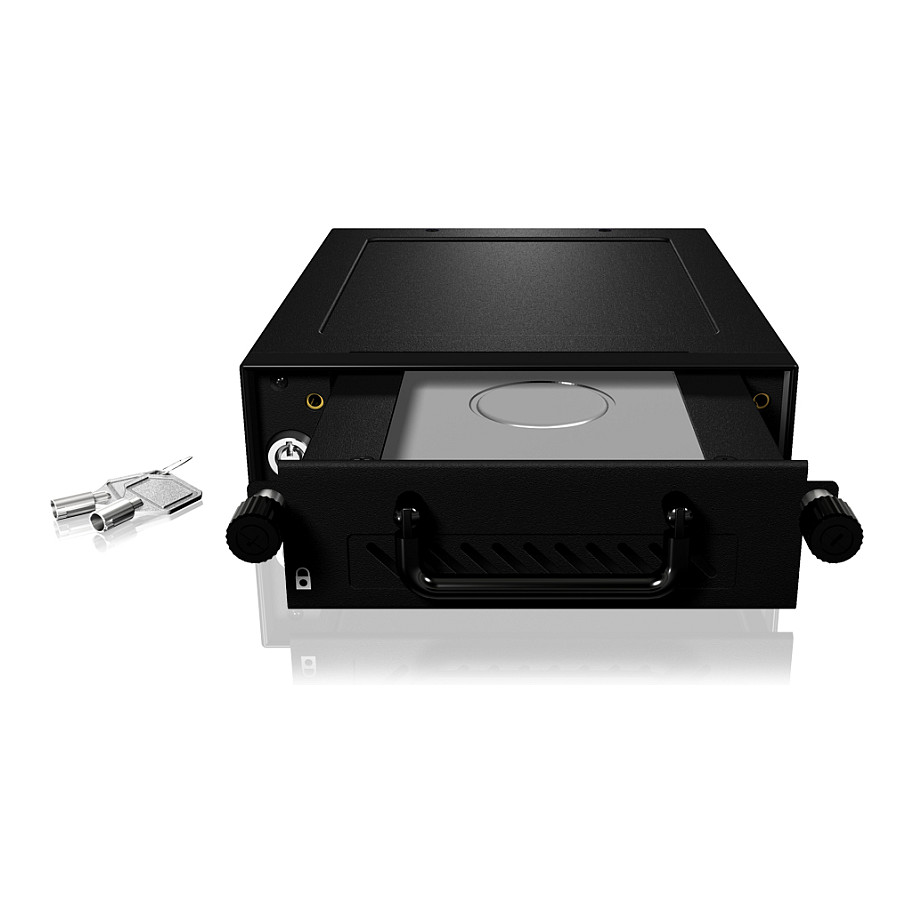 Rack për HDD/SSD ICY BOX IB-148SSK-B / 2.5"+3.5" / SATA III+SAS II / 5.25" / Hot Swap - Zezë - 5
