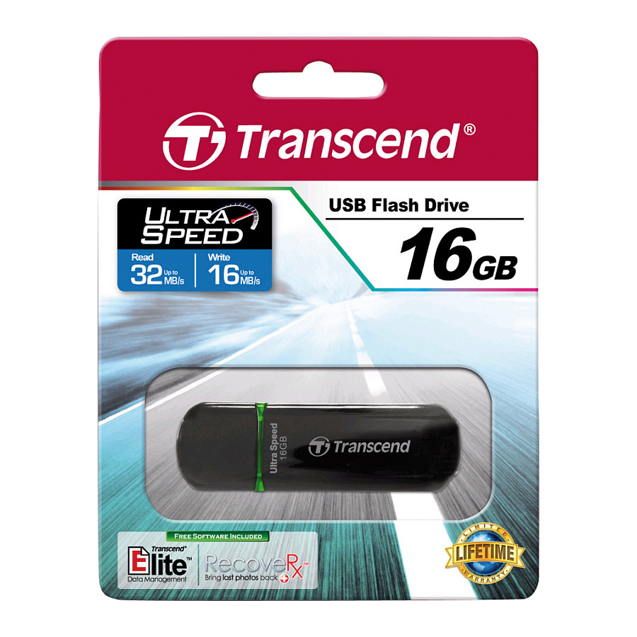 USB Flash Drive STICK RAMU 16GB Transcend USB 2.0 - e zezë - 2