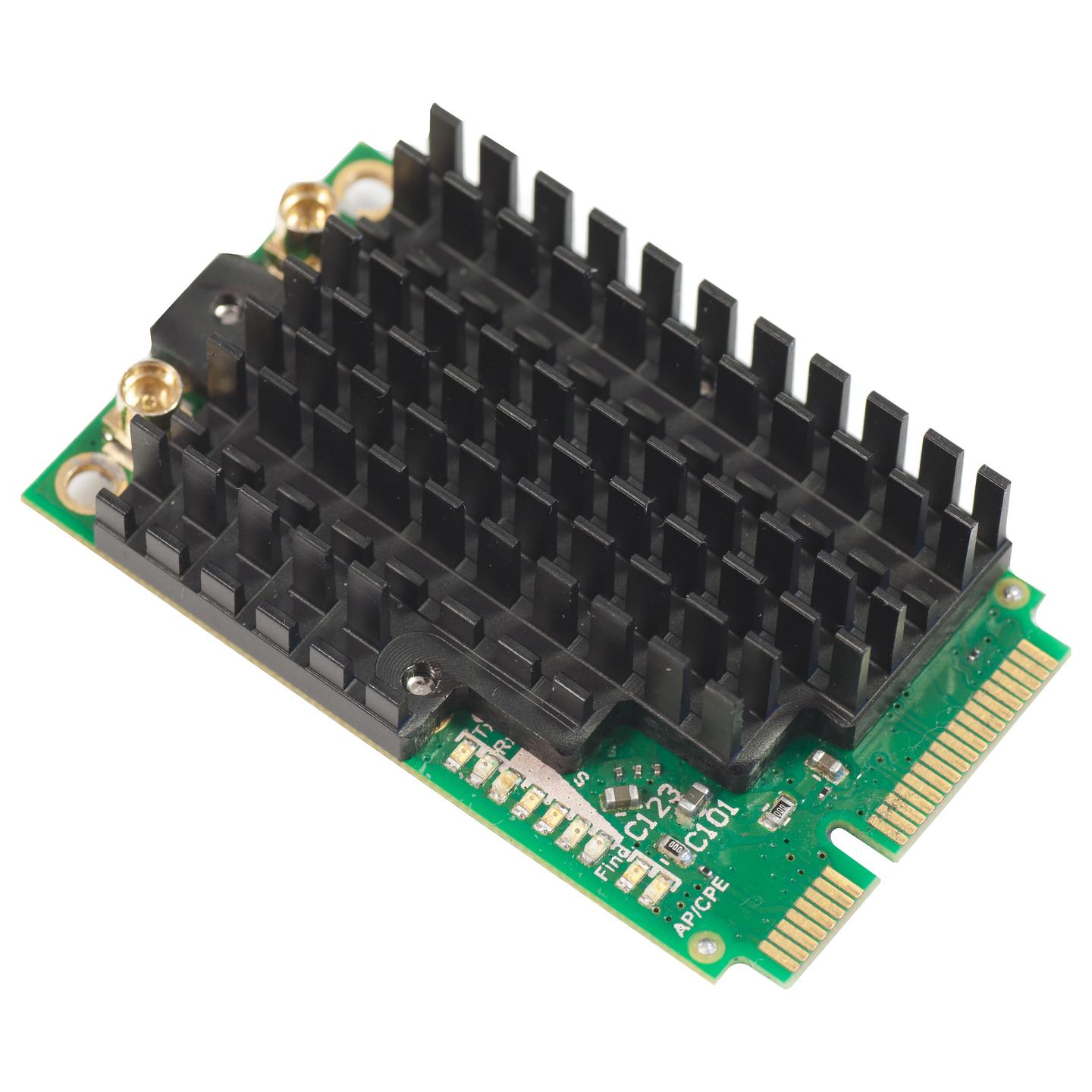 Kartë Rrjeti MikroTik R11e-5HnD, Wi-Fi 4, 5GHz, 300Mbps, Mini PCIe, 2× MMCX