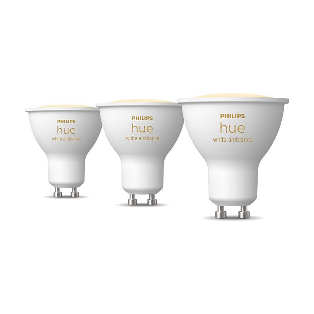 Llambë LED Smart Philips Hue White Ambiance GU10 / Paketë 3copë - 1