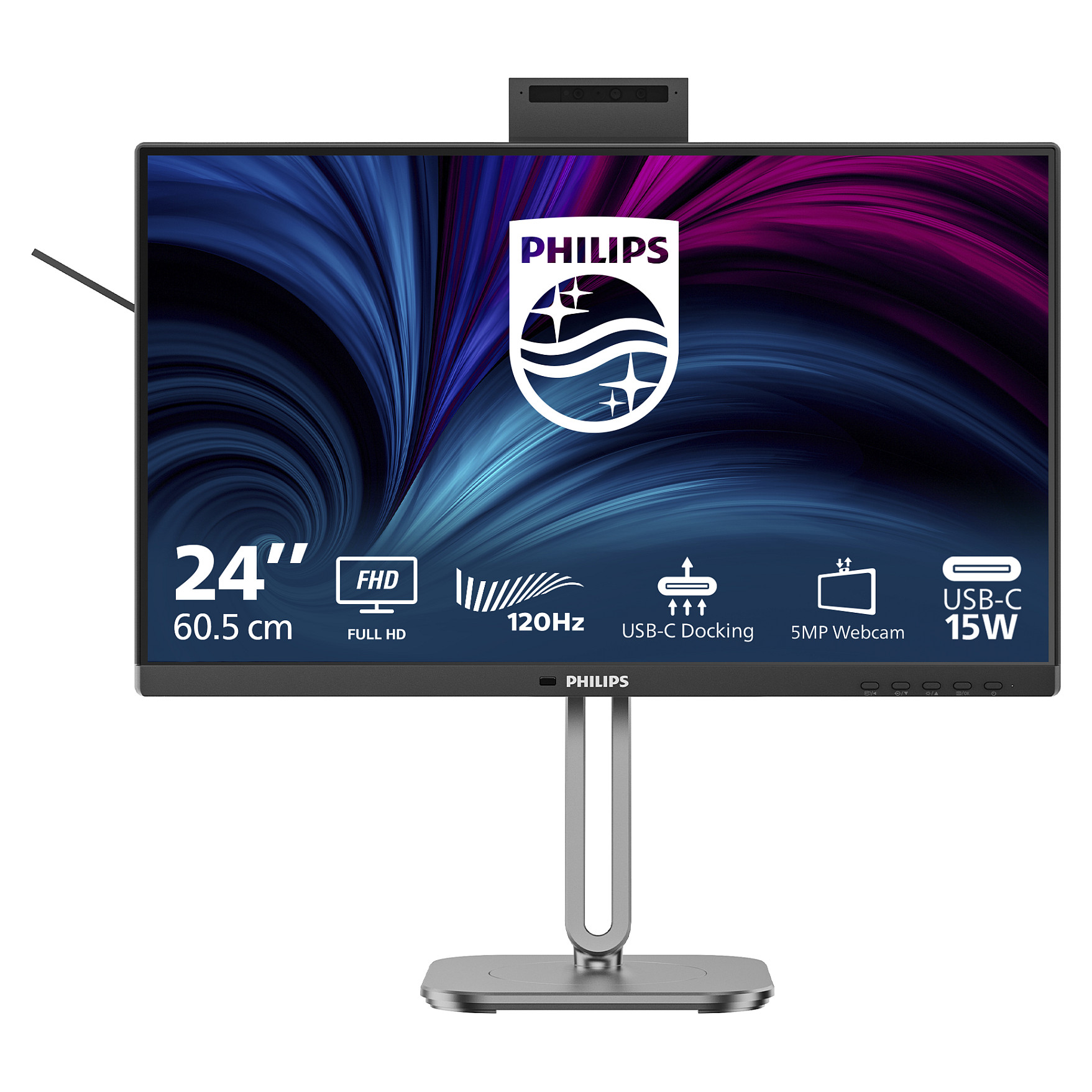 Monitor Philips B Line 24B2U4301H/00 / 23.8" / Full HD IPS / 120Hz / 4ms / USB-C+HDMI+DP+USB - Zezë
