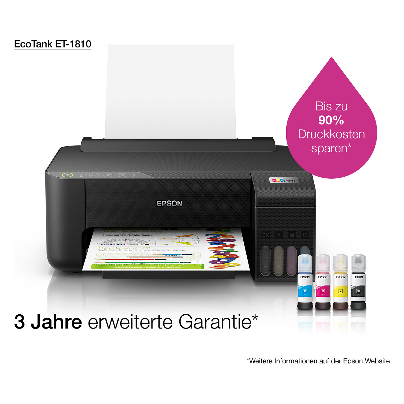 Printer Inkjet EPSON EcoTank ET-1810 / A4 Color Inkjet Printer - Zezë - 19