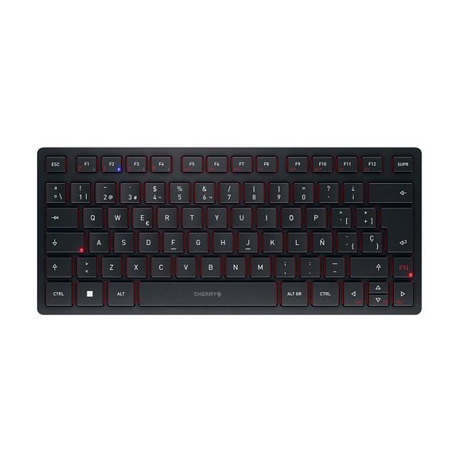 Tastierë Pa kabllo CHERRY KW 9200 MINI / 75% / 79 Keys / Scissor / USB / RF Wireless / Bluetooth - Zezë