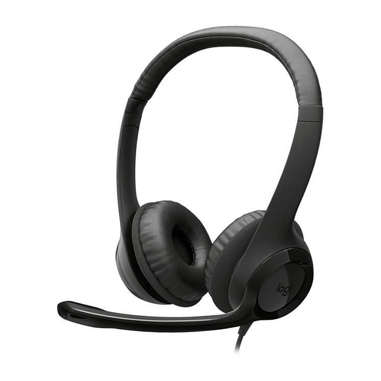 Kufje me kabllo Logitech H390 / On-Ear / USB-A / Stereo / Mikrofon Noise-Cancelling / 30mm - Zezë - 1