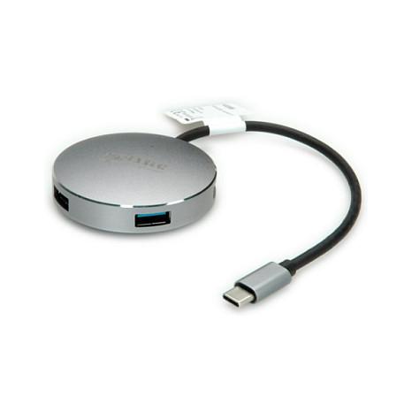 Hub ROLINE 14.02.5036 / 4x USB-A / USB-C / USB 3.2 Gen 1 / 5Gbps / 0.15m – Gri - 2