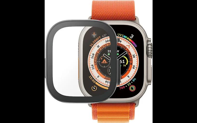 Mbrojtëse për Ekran PanzerGlass Full Body with D3O, Apple Watch Ultra, Ultra 2, Ultra 3, 49 mm, Xham i Temperuar, Kornizë Mbrojtëse – Zezë