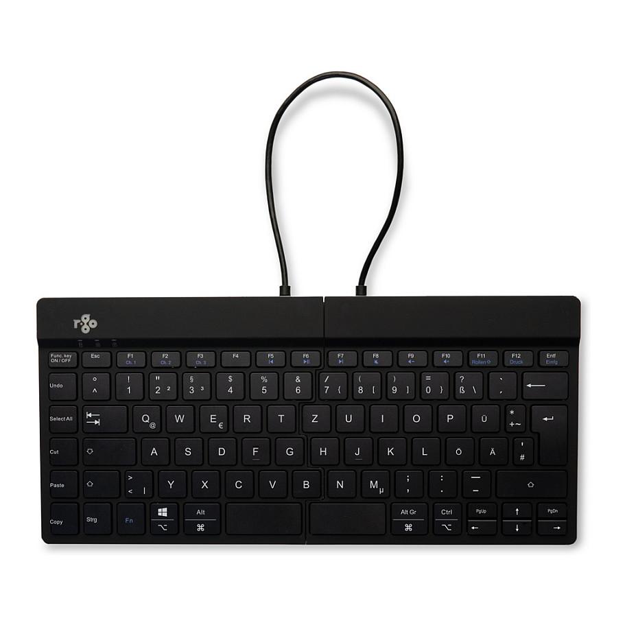 Tastierë pa kabllo R-Go Tools R-Go Split Break / QWERTZ (DE) / Mini / Ergonomike / Scissor / Bluetooth 5.0 / 2.4 GHz / 2 Pjesë – Zezë - 2