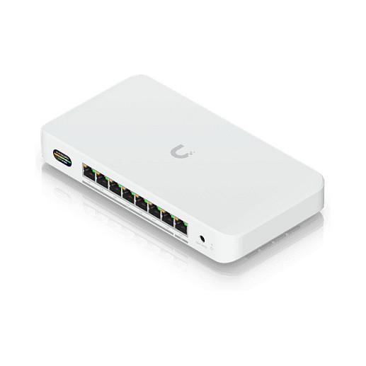Switch Ubiquiti UniFi UDB-Switch, 1x 10GbE RJ45, 7x 2.5GbE RJ45, 8x PoE+, WiFi 7, PoE 35W - Bardhë - 6