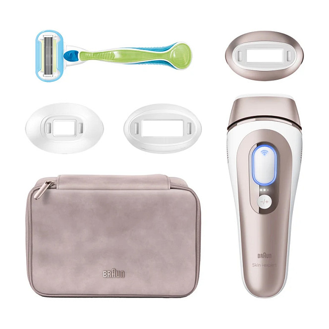 Depilator IPL Braun Silk-expert Pro Series 7 PL7253 / Skin Sensor / 10 Nivele / Trup & Fytyrë – Bardhë/Rozë