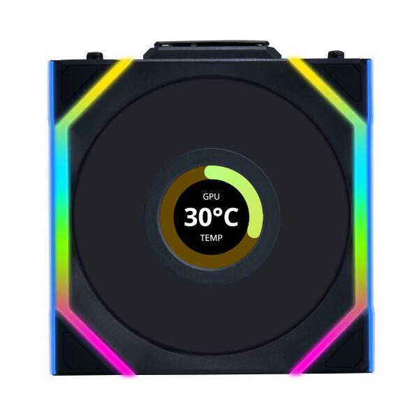 Ftohës për Kasë Lian Li UNI FAN SL Wireless LCD / 120mm / 300-1900 RPM / ARGB PWM / 3-Pack – Zezë - 2