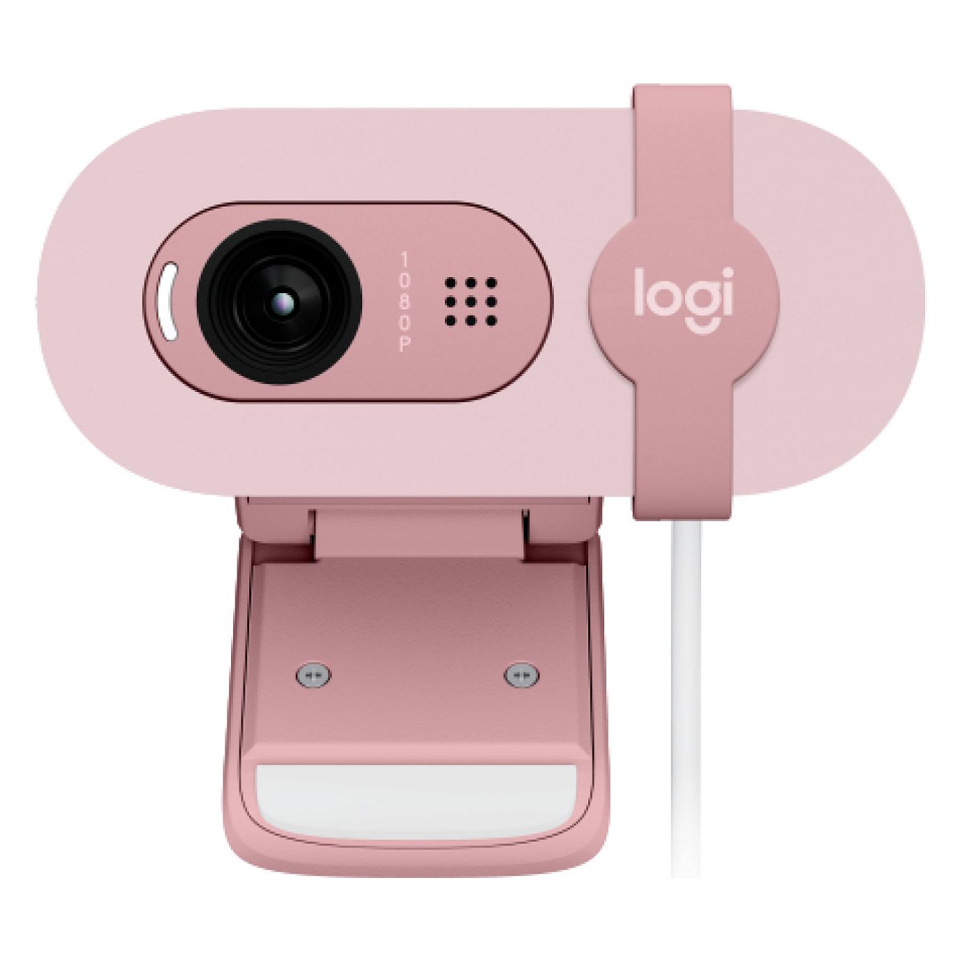 Webcam Logitech Brio 100, Full HD 1080p, 2MP, Mikrofon, USB-A - Rozë