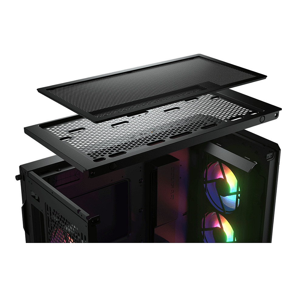 Kasë Midi COUGAR DuoFace Pro / ARGB – Zezë - 9