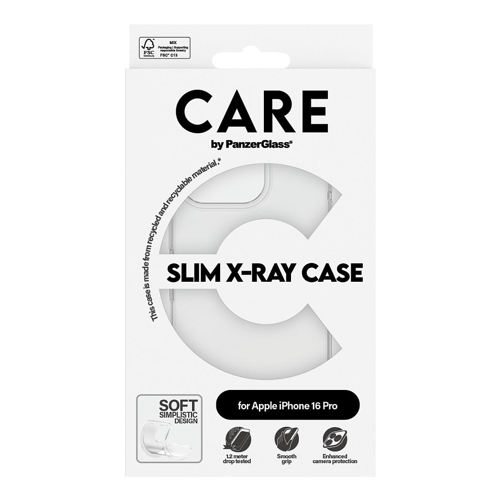 Case për Telefon CARE by PanzerGlass X-Ray, iPhone 16 Pro, Mbrojtje nga Rëniet, Karikim pa Kabllo – Transparent - 3