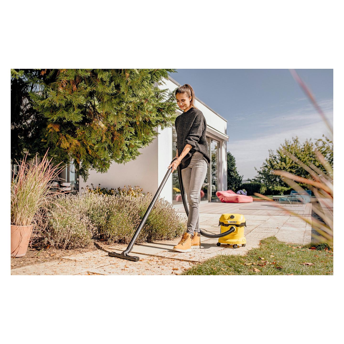 Fshesë me Vakum Kärcher WD 2 Plus V-12/4/18 / 1000W / 12L / 220W / 4m / 1.8m – Verdhë - 2