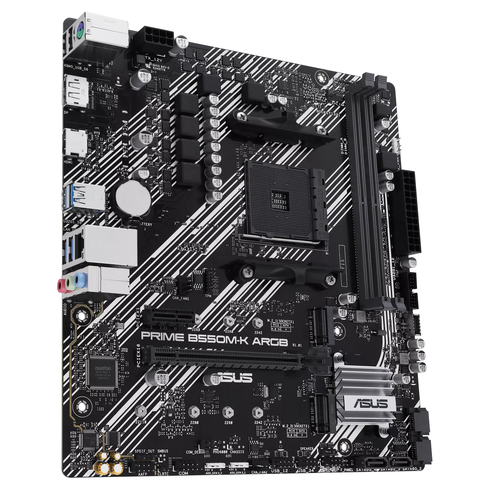 Pllakë Amë AMD AM4 ASUS PRIME B550M-K ARGB / DDR4 / mATX / HDMI+DP - 4