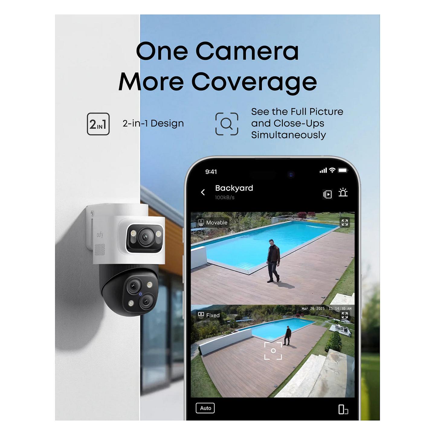 Sistem Sigurie NVR Eufy S4 Max, 4 × Kamerë Bullet-PTZ, 16MP, 4K, 122°, 8x, 8 Kanale, 2TB - Zezë/Gri/Bardhë - 4