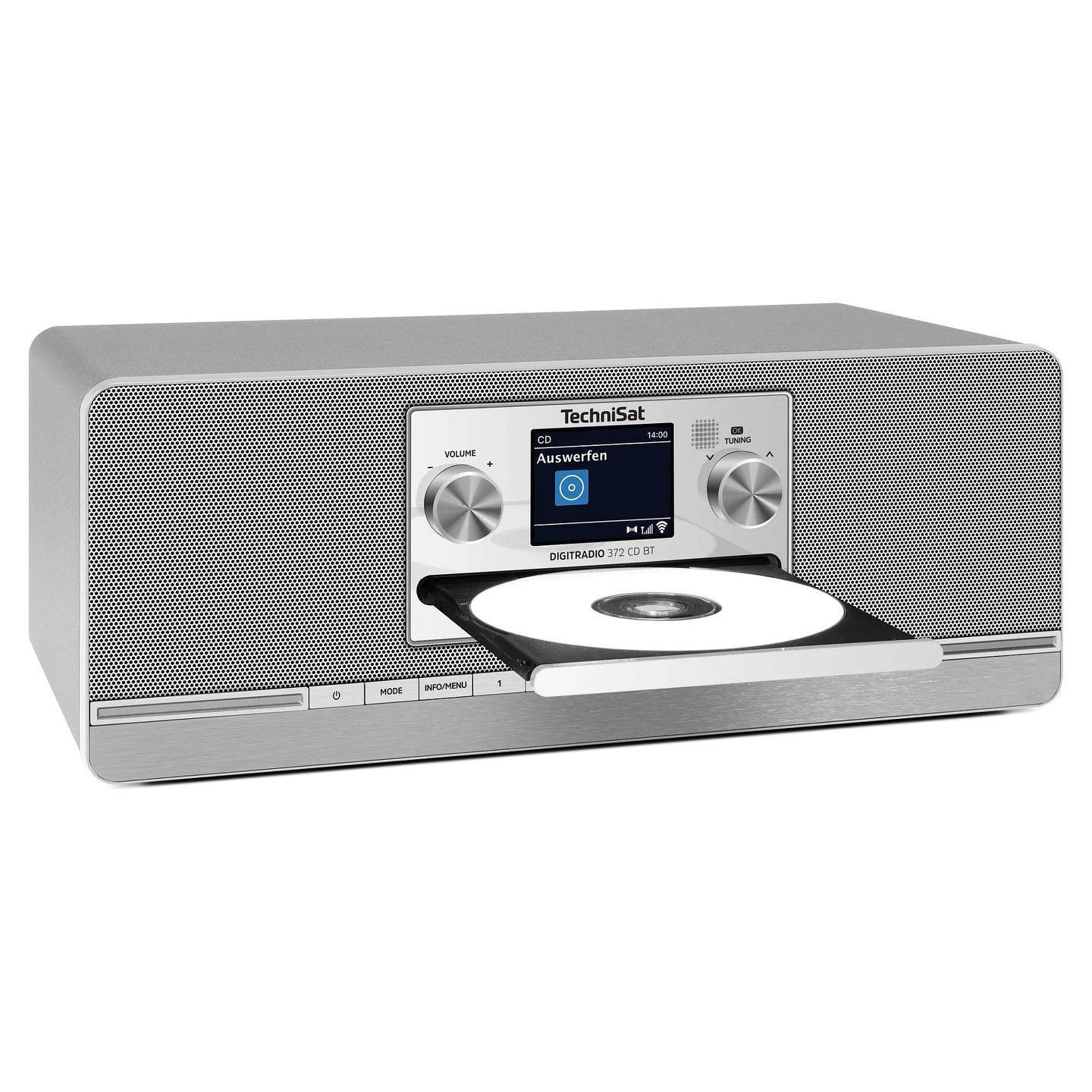 Radio digjitale TechniSat DIGITRADIO 372 CD BT, DAB+, FM, CD dhe MP3, Bluetooth 5.0, USB, ekran TFT me ngjyra 2.4", 2 × 5 W RMS - Antracit, Argjend - 6