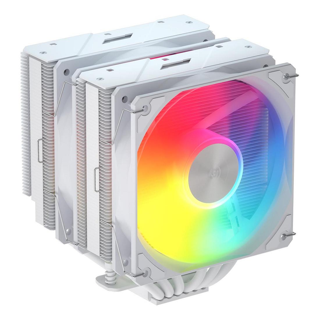 Ftohës për Procesor FSP MP7-WA / Dual Tower / 280W / 2x120mm PWM / 6x6mm Heatpipe / ARGB - Bardhë