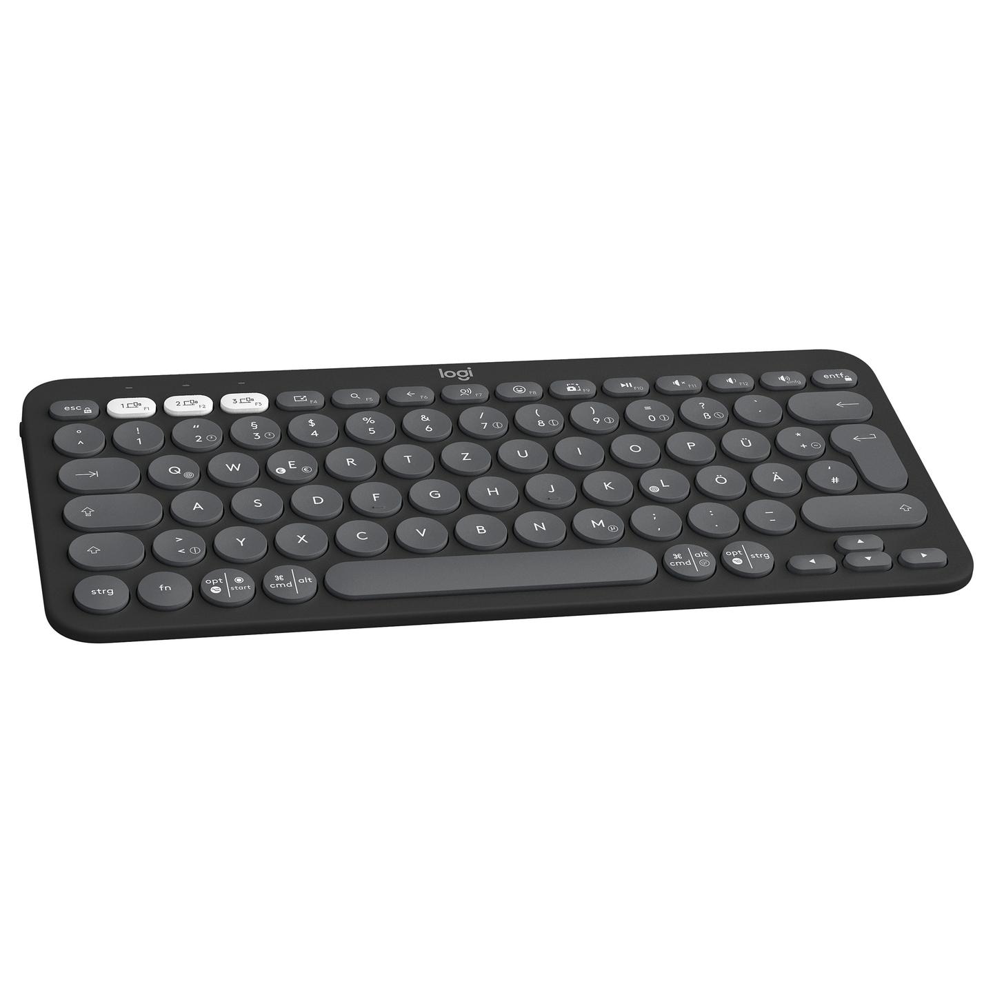Tastierë pa kabllo Logitech Pebble Keys 2 K380s / QWERTZ / Scissor / Bluetooth / Mini - Grafit - 4