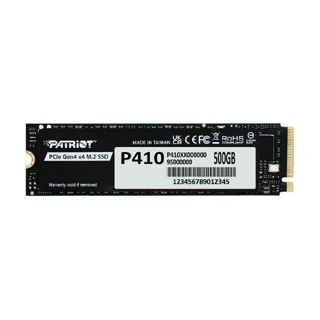 SSD e Brendshme Patriot P410, 500GB, M.2 2280, PCIe 4.0 x4 NVMe 1.4, 5000MB/s Lexim, 2300MB/s Shkrim