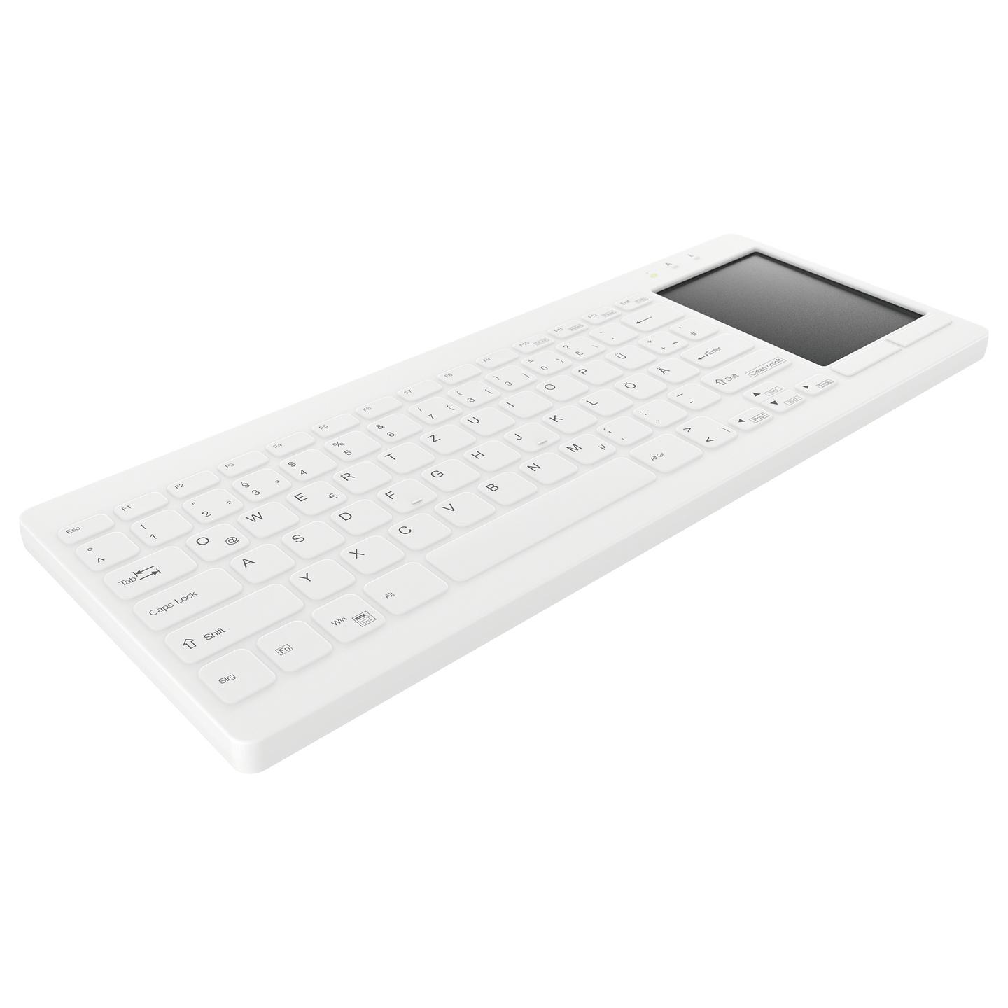 Tastierë Me kabllo Contour Design Active Key AK-C4412F / 78 Keys / USB / QWERTZ German / Touchpad / IP68 - Bardhë - 2