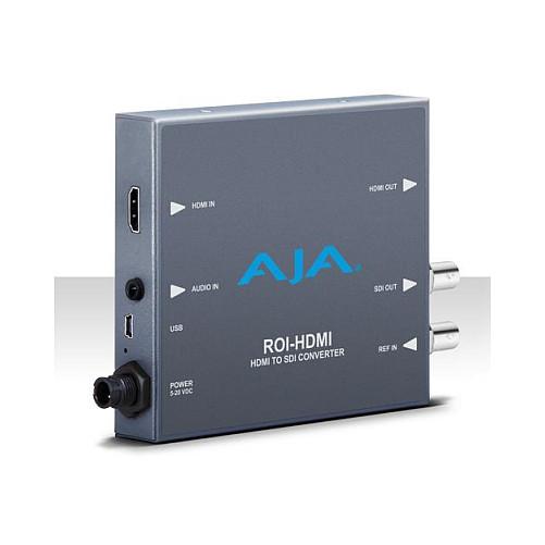 Konvertues Video AJA ROI-HDMI, HDMI/DVI në 3G/HD/SD-SDI, deri 1920 × 1200 60Hz, ROI Scaling, 8-Kanal Audio, HDMI Loop-Through, USB - Hiri