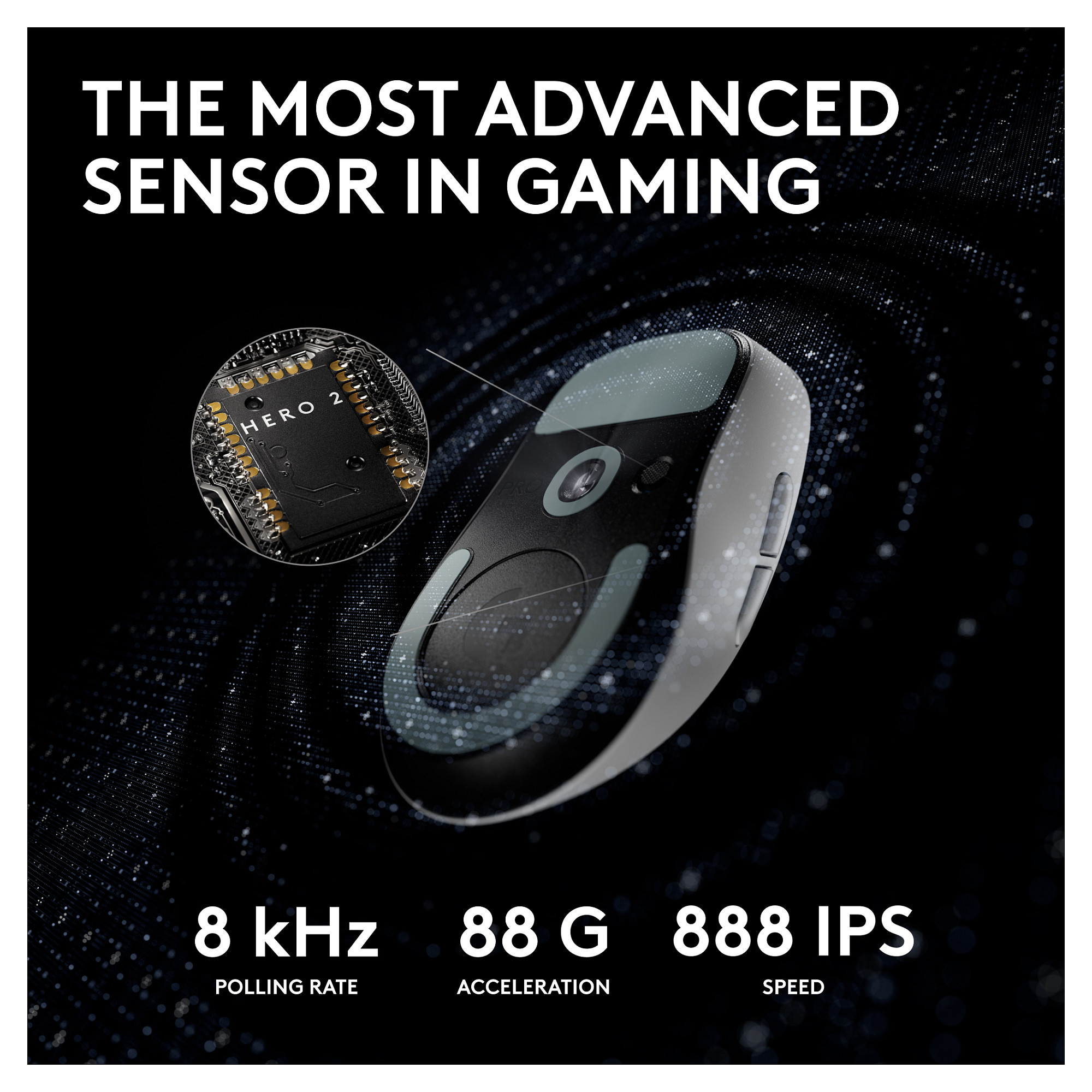 Maus Gaming Logitech G 910-006638, i bardhë - 9