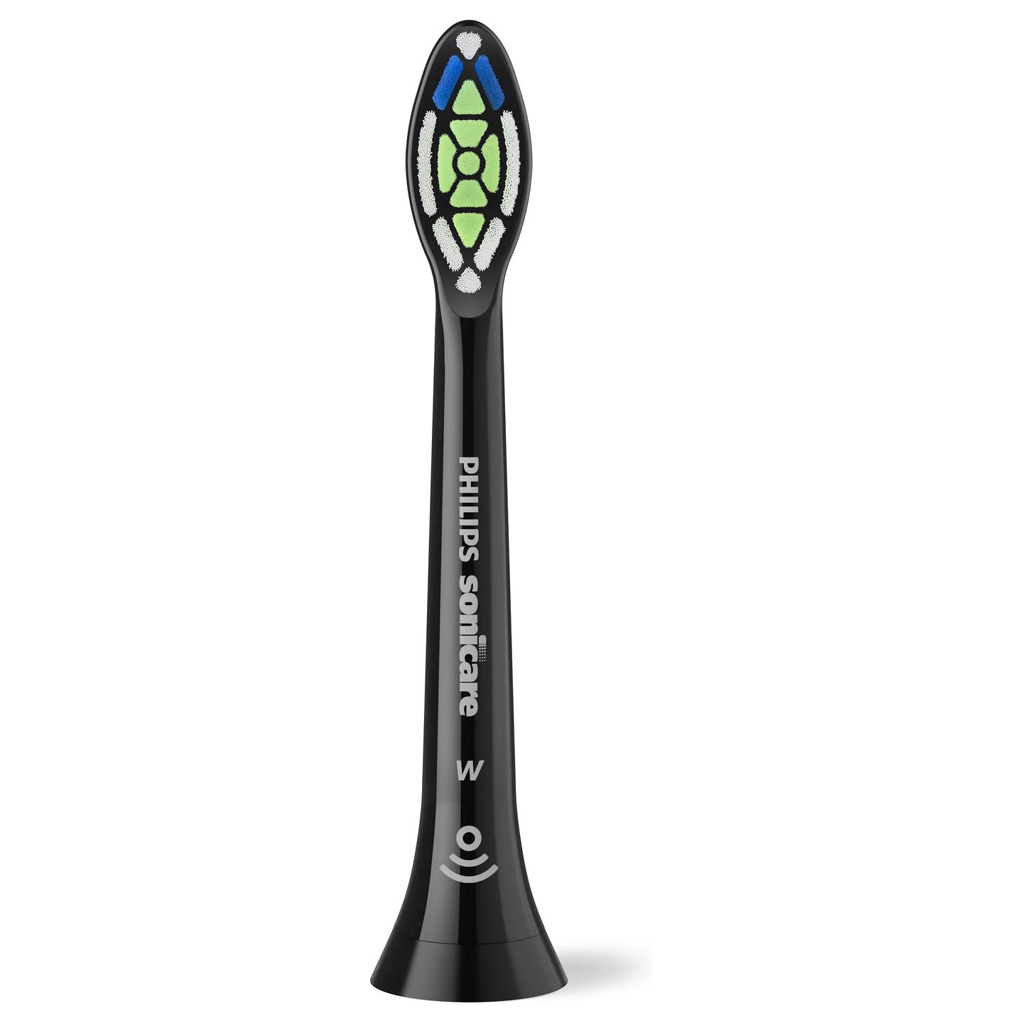Koka zëvendësuese për furçë dhëmbësh elektrike Philips Sonicare W2 Optimal White HX6068/88 / BrushSync / Click-on / 3 Muaj / 8 Copë - Zezë  - 2