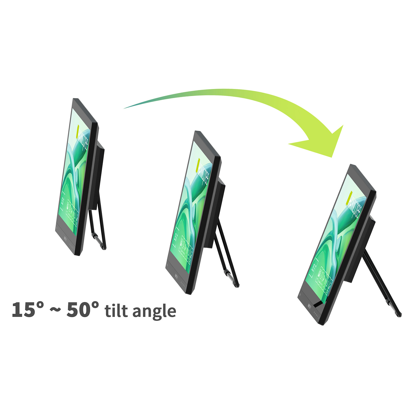 Monitor Hannspree HT165HPB / 15.6"/ Full HD IPS / LCD / Touch / 60Hz / 15ms / HDMI+USB+DP - Zezë - 11