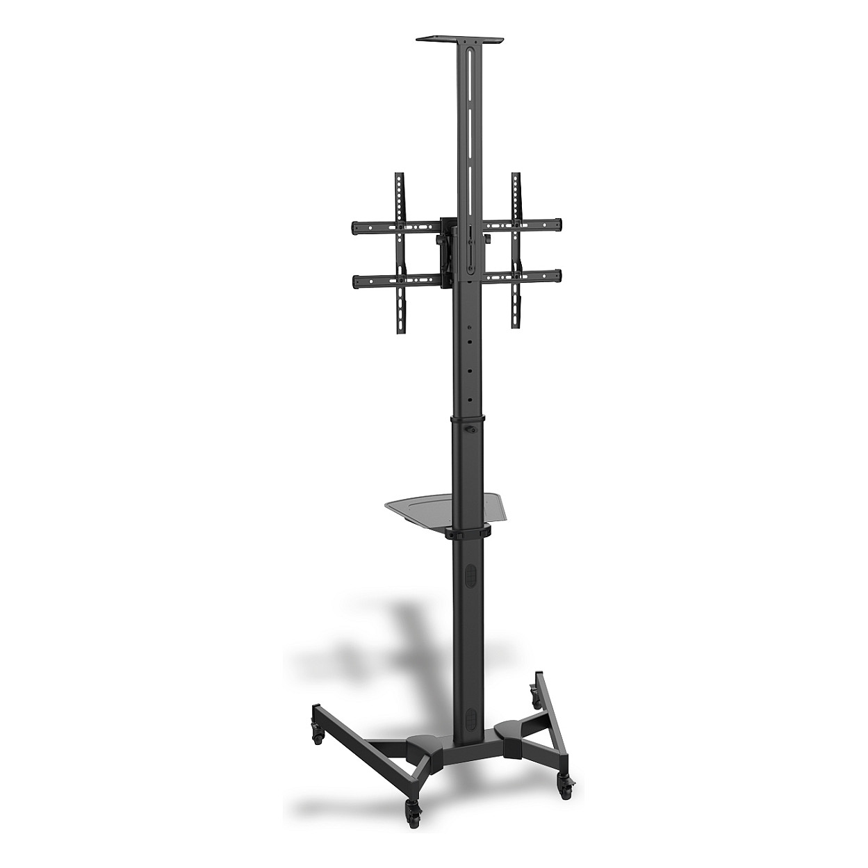 Mbajtëse për TV DIGITUS / 37″–70″ / deri në 50 kg / me Rrota / Lartësi të Rregullueshme / e Pjerrët - Zezë - 8