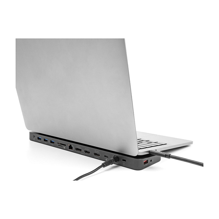 Docking Station DeLOCK Triple Display / DisplayLink 4K / 4xUSB-A / 2xUSB-C / 2xHDMI / 1xDisplayPort / LAN / SD / Audio - Zezë - 3