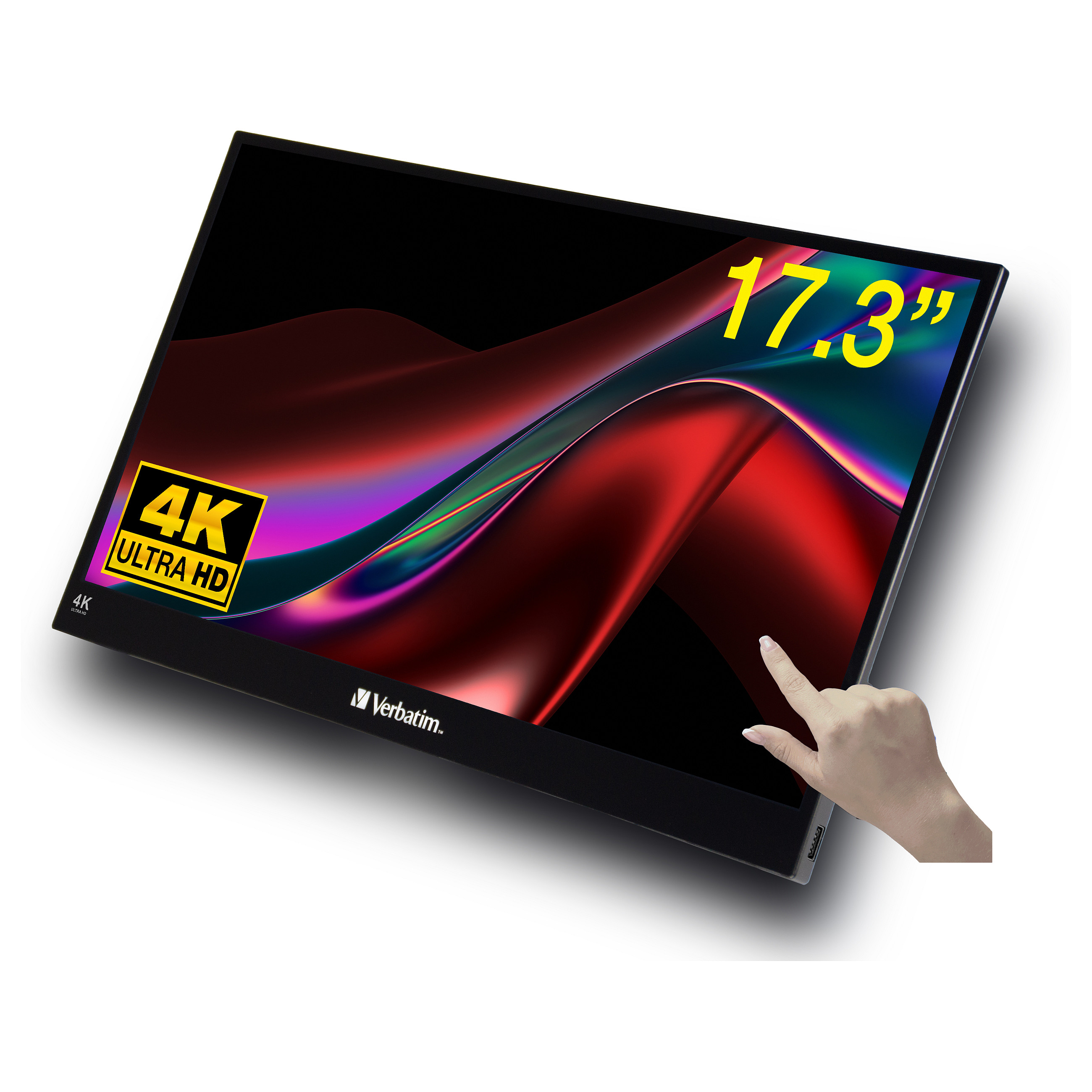 Monitor dytsor Verbatim PMT-17 / 17.3 Inch / 4K Ultra HD Touchscreen / IPS / 6ms / I zi - 1