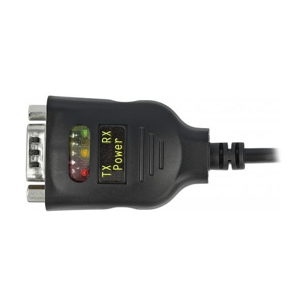 Kabllo USB DeLOCK 64038 / USB Type-C në Serial RS-232 / DB9 / FTDI / 460.8 Kbps / 15 cm - Zezë - 3